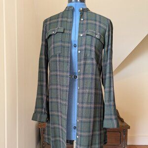 H & M button-up tunic shirt